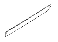Listwa ochronna drzwi tylne lewe CORSA D (5D)(czarna)
